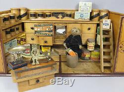 Antique C19th German Christian Hacker Dollhouse Grocery Store Shop Room Box