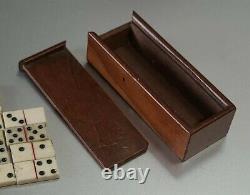 Antique DOMINOES in Wood Box miniature doll house