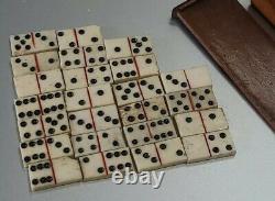 Antique DOMINOES in Wood Box miniature doll house