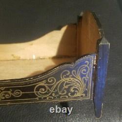 Antique Dollhouse Biedermeier Bed Miniature