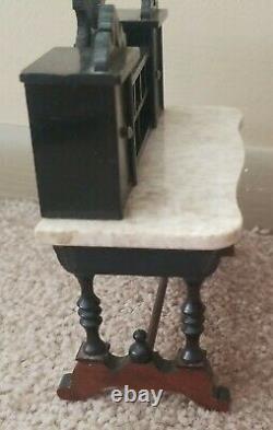 Antique Dollhouse Schneegas DESK Miniature Marble Furniture Doll c. 1880