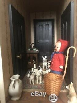 Antique Dolls House And Contents