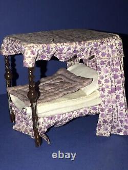 Antique Dolls House Miniature. A Fine Westacre Four Poster Bed. Original