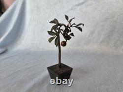 Antique Dolls House Miniature Orange Tree Cold Painted Bronze