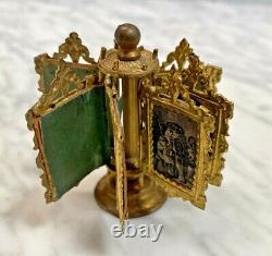 Antique Fashion doll house ormolu miniature Pictures Revolving Lithographs