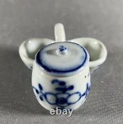Antique German Blue Onion MINIATURE Doll House Porcelain ONE PIECE Condiment Set