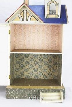Antique German Blue Roof Gottschalk Doll House ca1910
