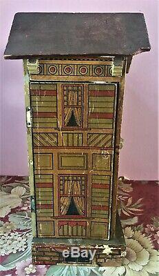 Antique German Gottschalk Lithographed Paper Dollhouse