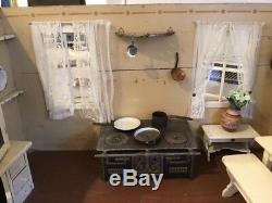 Antique German Large kitchen doll house Room Box