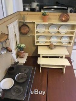 Antique German Large kitchen doll house Room Box