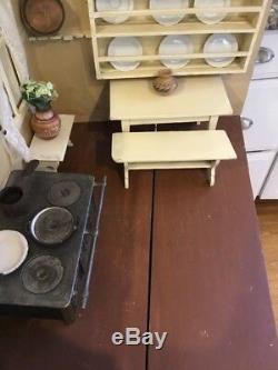 Antique German Large kitchen doll house Room Box