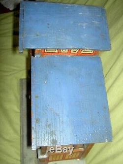 Antique German Moritz Gottschalk Blue Roof dollhouse farm, stable & loft, c1890