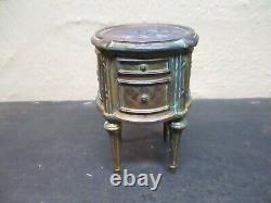 Antique Miniature Doll House Table Jewelry Box French Miniature 4 1/2