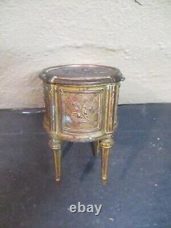 Antique Miniature Doll House Table Jewelry Box French Miniature 4 1/2