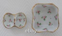 Antique Miniature Dolls China Dinner Service DUCK SAUCEBOATS 15 pieces Roses