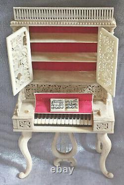 Antique Miniature Dolls House CARVED BONE French Napoleonic POW Pianoforte c1760