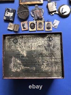 Antique Miniature Guilt Framed Daguerreotypes And Early Prints. Dolls House