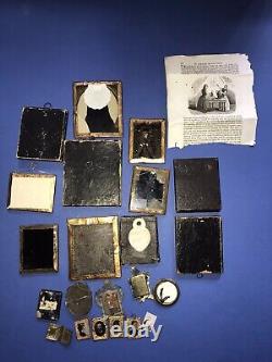 Antique Miniature Guilt Framed Daguerreotypes And Early Prints. Dolls House