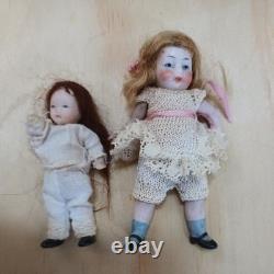 Antique Miniature Mignonette Dolls Porcelain/bisque German Dolls House Dolls