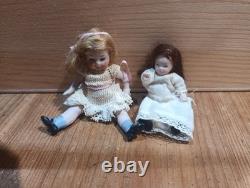 Antique Miniature Mignonette Dolls Porcelain/bisque German Dolls House Dolls