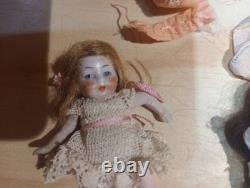 Antique Miniature Mignonette Dolls Porcelain/bisque German Dolls House Dolls