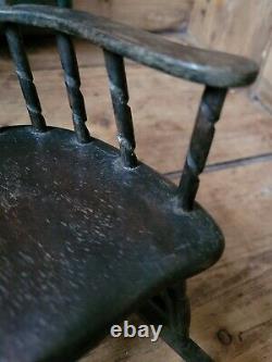 Antique Miniature Model Of A Comb Back Windsor Chair Rocking Chair Dolls House