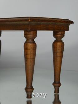 Antique Miniature Wooden Table Apprentice Piece, Dolls House Furniture. 20th C