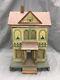 Antique R. Bliss Wooden Dollhouse Lithograph Wood Doll House 2 Story Dd343