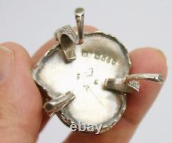 Antique Sterling solid silver box Repousse Rococo 1896 SB miniature dolls house