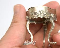 Antique Sterling solid silver box Repousse Rococo 1896 SB miniature dolls house