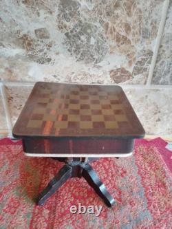 Antique Vintage Dolls' House Miniatures Furniture Waltershausen Chess Table