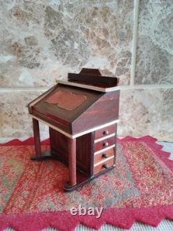 Antique Vintage Dolls' House Miniatures Furniture Waltershausen Davenport Desk
