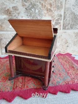 Antique Vintage Dolls' House Miniatures Furniture Waltershausen Davenport Desk