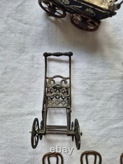 Antique/Vintage Metal Dolls House Miniatures Furniture & Accessories