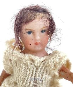 Antique Vintage Miniature Mignonette Bisque & Comp Dolls House Doll