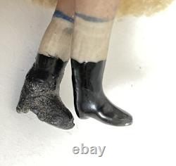 Antique Vintage Miniature Mignonette Bisque & Comp Dolls House Doll