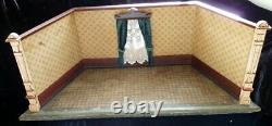 Antique c. 1880 Christian Hacker 112 GERMAN ROOM BOX Dining or Parlor Dollhouse