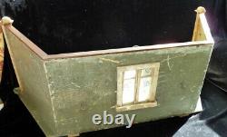 Antique c. 1880 Christian Hacker 112 GERMAN ROOM BOX Dining or Parlor Dollhouse