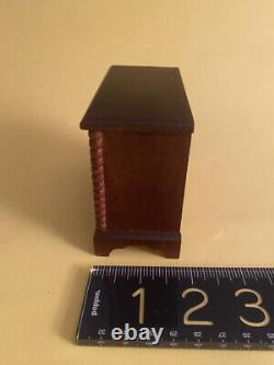 Antique doll house miniature Mahogany wood DRESSER, very well made withtiny nails