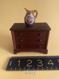 Antique doll house miniature Mahogany wood DRESSER, very well made withtiny nails