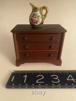 Antique doll house miniature Mahogany wood DRESSER, very well made withtiny nails