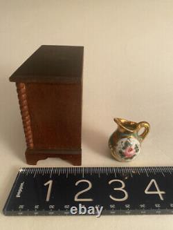 Antique doll house miniature Mahogany wood DRESSER, very well made withtiny nails