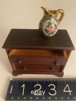 Antique doll house miniature Mahogany wood DRESSER, very well made withtiny nails