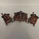 Antique Miniature Furniture Sofa & 2 Arm Chairs For Dolls House Scene Very Rare