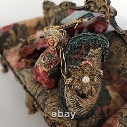 Antique miniature Furniture Sofa & 2 Arm Chairs For Dolls House Scene Very Rare