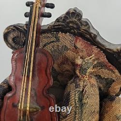 Antique miniature Furniture Sofa & 2 Arm Chairs For Dolls House Scene Very Rare