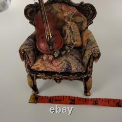 Antique miniature Furniture Sofa & 2 Arm Chairs For Dolls House Scene Very Rare