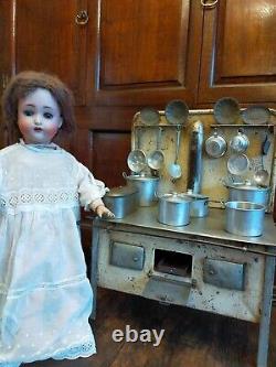 Antique miniature tinplate German Kitchen Cooking-Stove-Range -Oven-Dollshouse