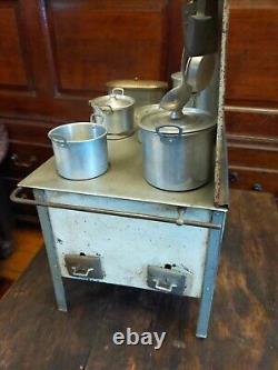 Antique miniature tinplate German Kitchen Cooking-Stove-Range -Oven-Dollshouse