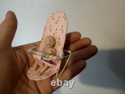 Artisan Baby Dolls House Miniature Figure 112 1/12 Scale Handmade OOAK #4
